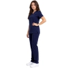 Komplet medyczny damski klasyczny ciemny granat casual premium roz. XS